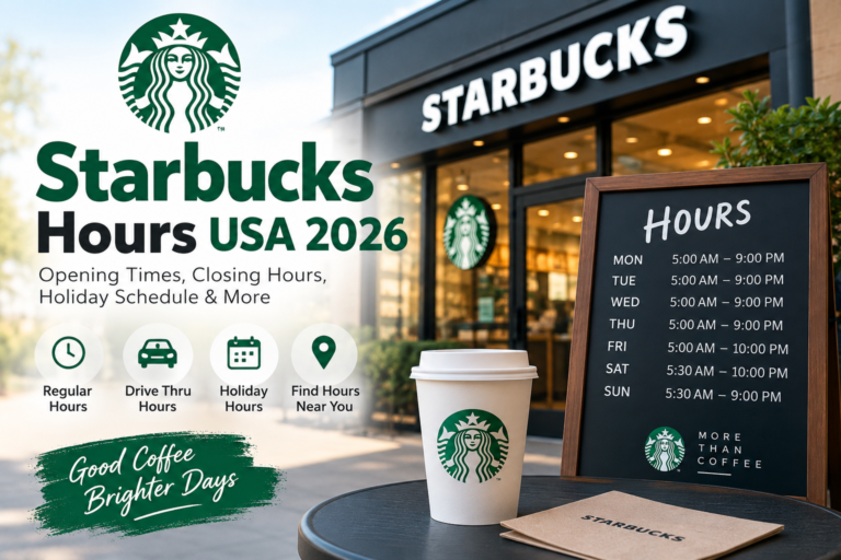 Starbucks Hours USA 2026